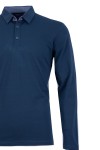 Polo Shirt дълъг ръкав с детайли от допълнителен плат ПЕТРОЛ 