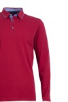 Polo Shirt дълъг ръкав с детайли от допълнителен плат ВИНО