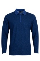Polo Shirt дълъг ръкав с плетена яка и канони ДЕНИМ ПРИНТ 