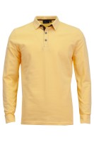 Polo Shirt дълъг ръкав с детайли от алкантара ЖЪЛТ 