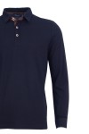 Polo Shirt дълъг ръкав с детайли от алкантара ИНДИГО 