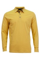 Polo Shirt дълъг ръкав с детайли от алкантара ЗЛАТО 