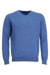 Мъжки пуловер V бие с кашмир ДЕНИМ SLIM FIT № M