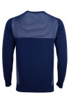 Мъжки пуловер обло бие с рипсени детайли ТЪМНОСИН SLIM FIT № L