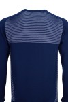 Мъжки пуловер обло бие с рипсени детайли ТЪМНОСИН SLIM FIT № L