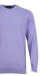 Мъжки пуловер обло бие с рипсени детайли ЛИЛАВ SLIM FIT № L