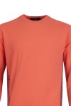Мъжки пуловер обло бие с рипсени детайли ПАПАЯ SLIM FIT № M