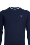 Мъжки пуловер с контрасни кантове ИНДИГО SLIM FIT № M