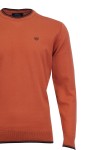 Мъжки пуловер с контрасни кантове БРИК SLIM FIT № L
