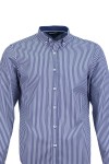 Мъжка риза с цветни детайли БЯЛО И ДЕНИМ РАЙЕ 100 % памук SLIM FIT № M