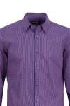 Мъжка риза с паспел на канона принт точки ЧЕРВЕНО И ИНДИГО 100 % памук SLIM FIT № M