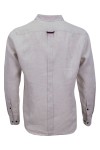 Мъжка риза с декоративна лента на канона ЛЕН НАТУРАЛ 65 % лен - 35 % памук SLIM FIT № L