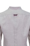 Мъжка риза с декоративна лента на канона ЛЕН НАТУРАЛ 65 % лен - 35 % памук SLIM FIT № L