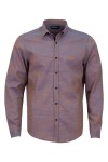 Мъжка риза с декоративна лента на канона БРИК МЕЛАНЖ 100 % памук SLIM FIT № M