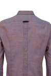 Мъжка риза с декоративна лента на канона БРИК МЕЛАНЖ 100 % памук SLIM FIT № M