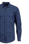 Мъжка риза с декоративна лента на канона ПРИНТ ИНДИГО 100 % памук SLIM FIT № M