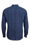 Мъжка риза с декоративна лента на канона ПРИНТ ИНДИГО 100 % памук SLIM FIT № M