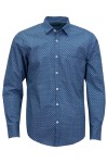 Мъжка риза ПРИНТ ТЪМНОСИН КВАДРАТЧЕТА И ЦВЕТЯ 100 % памук SLIM FIT № M