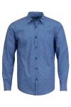 Мъжка риза ПРИНТ ТЪМНОСИНИ ТОЧКИ 100 % памук SLIM FIT № L