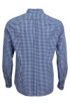 Мъжка риза цветен жакард БЯЛО И ТЪМНОСИНЬО КАРЕ 100 % памук SLIM FIT № L