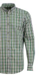 Мъжка риза КАРЕ ЗЕЛЕНА 100 % памук SLIM FIT № L