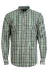 Мъжка риза КАРЕ ЗЕЛЕНА 100 % памук SLIM FIT № L