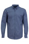 Мъжка риза ИНДИГО ПРИНТ С БЯЛО И БОРДО 100 % памук SLIM FIT № L
