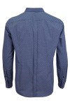 Мъжка риза ИНДИГО ПРИНТ С БЯЛО И БОРДО 100 % памук SLIM FIT № L