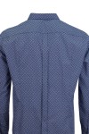 Мъжка риза ИНДИГО ПРИНТ С БЯЛО И БОРДО 100 % памук SLIM FIT № L