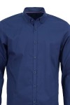 Мъжка риза C1А с фалта ТЪМНОСИНЯ SLIM FIT № M