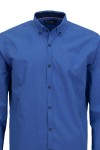 Мъжка риза C1А с фалта ТЪМНОСИНЯ SLIM FIT № M