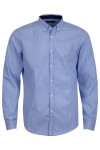 Мъжка риза C1А с фалта РАЙЕ БЯЛО И ДЕНИМ SLIM FIT № L