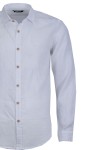 Мъжка риза дълъг ръкав ЛЕН БЯЛА SLIM FIT № M