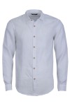 Мъжка риза дълъг ръкав ЛЕН БЯЛА SLIM FIT № M