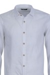 Мъжка риза дълъг ръкав ЛЕН БЯЛА SLIM FIT № M