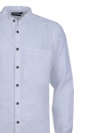 Мъжка риза яка тип столче и джоб филетки ЛЕН БЯЛА SLIM FIT № M