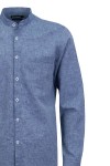 Мъжка риза яка тип столче и джоб филетки ЛЕН ДЕНИМ SLIM FIT № M