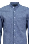 Мъжка риза яка тип столче и джоб филетки ЛЕН ДЕНИМ SLIM FIT № M