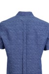 Мъжка риза къс ръкав с контрастен кант МЕЛАНЖ ДЕНИМ 100 % памук CLASSIC № XL