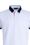 Polo Shirt с контрастна плетена яка и маншети БЯЛ 