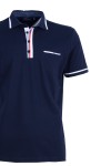 Polo Shirt с детайли от допълнителен плат ИНДИГО 