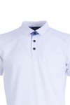 Polo Shirt с детайли от допълнителен плат БЯЛ 