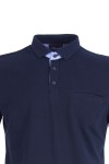 Polo Shirt с детайли от допълнителен плат ТЪМНОСИН 100 % памук