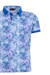 Polo Shirt с контрастна яка и маншети дигитален принт БЯЛ SUMMER 96 % памук - 4 % ликра slim fit S