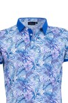 Polo Shirt с контрастна яка и маншети дигитален принт БЯЛ SUMMER 96 % памук - 4 % ликра slim fit S