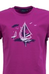 Мъжка тениска BOAT IN THE SEA МАЛИНА 