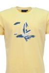 Мъжка тениска BOAT IN THE SEA ЖЪЛТА slim fit L