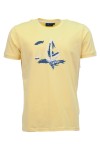 Мъжка тениска BOAT IN THE SEA ЖЪЛТА slim fit L