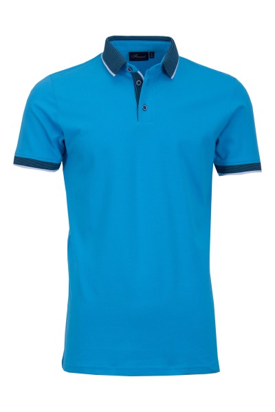 Polo Shirt с плетена яка, канон и маншети АКВА 
