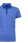 Polo Shirt с плетени яка, канони и маншети краен кант СИН МЕЛАНЖ 
